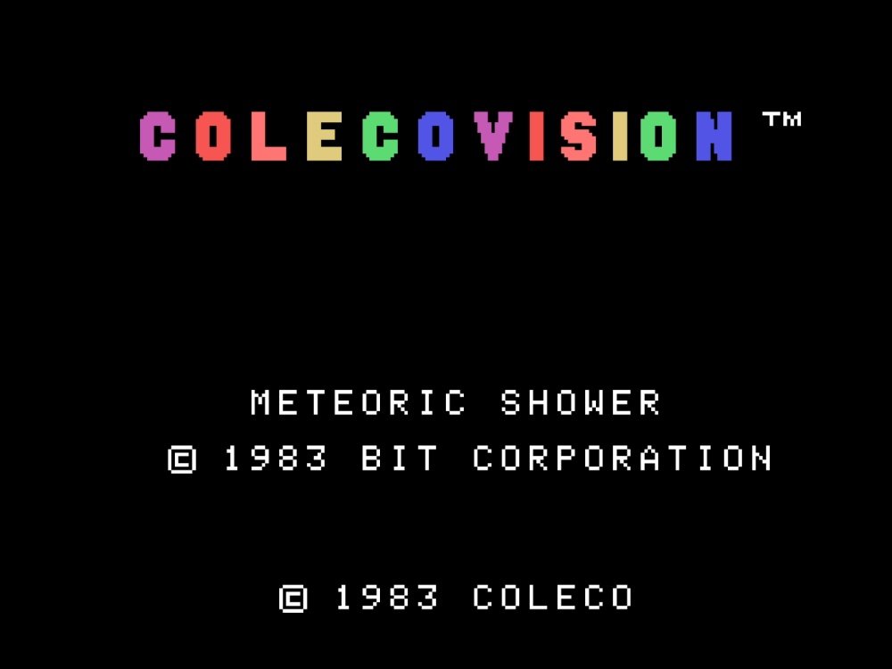 Title Screen of Meteoric Shower for Colecovision